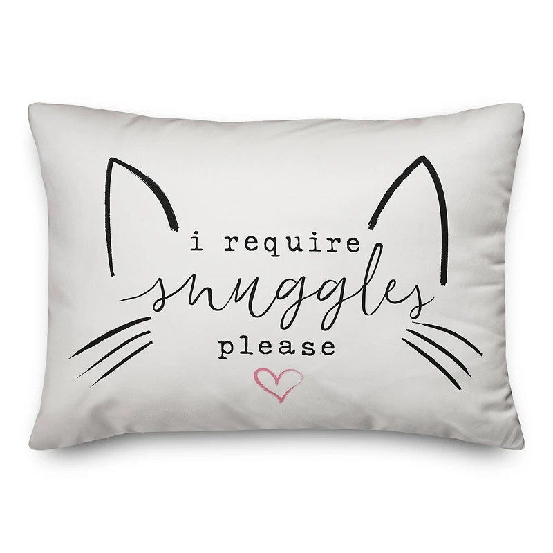 I Require Snuggles Please Throw Pillow