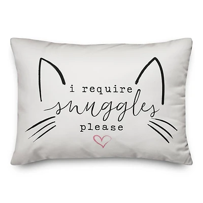 I Require Snuggles Please Throw Pillow
