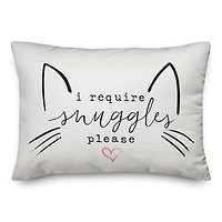 I Require Snuggles Please Throw Pillow