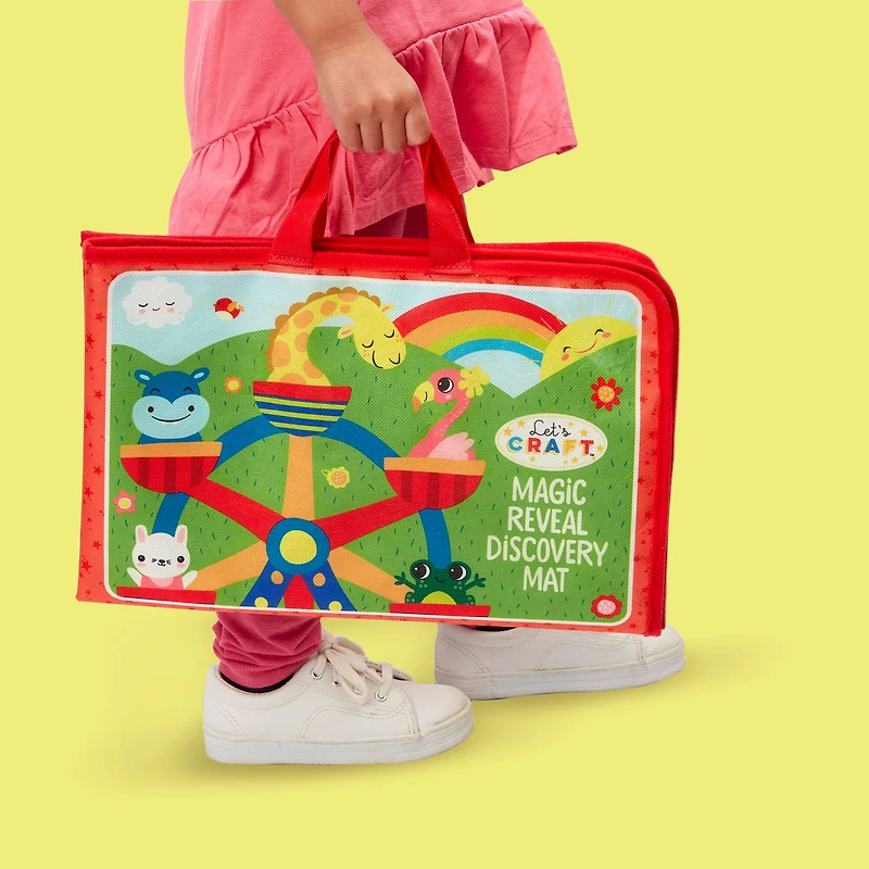 Bright Stripes Let's Craft Busy Village Magic Reveal Discovery Mat