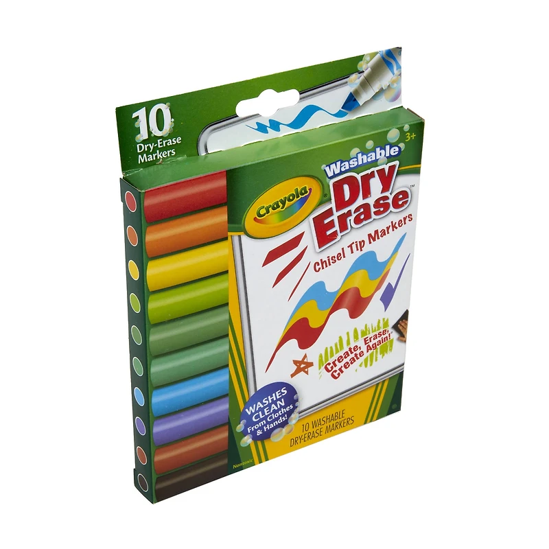 Crayola® Washable Dry Erase™ Chisel Tip Markers, 10ct.