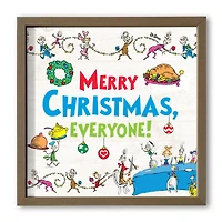 16" The Grinch Merry Christmas Everyone Framed Print