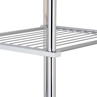 Organize It All 28" Metro Chrome 3-Tier Freestanding Shelving Tower