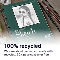 Strathmore Recycled Paper Pad, 400 Series, 100 Sheets, 9" x 12"