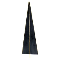 15" Blue & Gold Triangular Christmas Tree Tabletop Décor