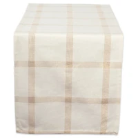 DII® 72" Gold Lurex Plaid Table Runner
