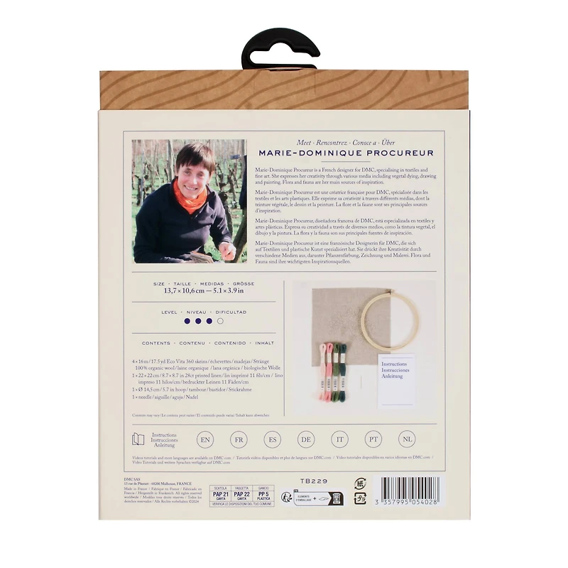 DMC® Indigo Intermediate Embroidery Kit with Hoop