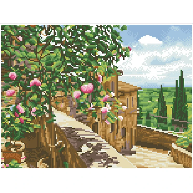 Diamond Dotz® Intermediate Tuscan Vista Pre-Framed Diamond Painting Kit