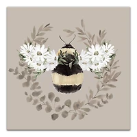 Bumble Bee Wreath 16" x 16" Canvas Wall Art
