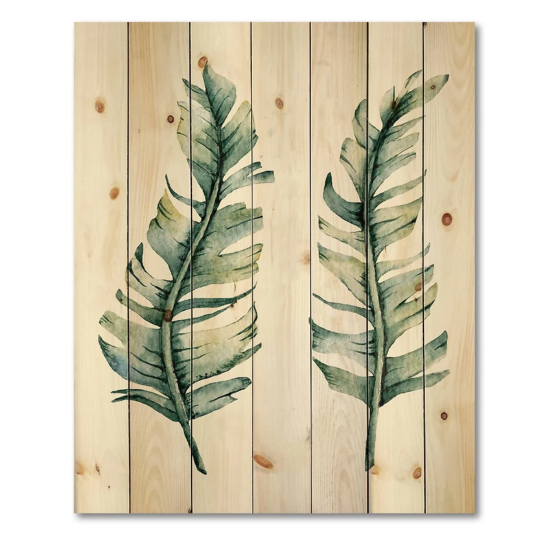 Designart - Duo of Tropical Leaves