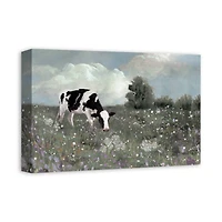Cow In A Field 18" x 12' Canvas Wall Art