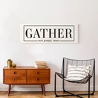 Gather Here with Grateful Hearts Canvas Wall Art
