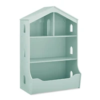 Delta Children Mint Playhouse Bookcase with Toy Storage