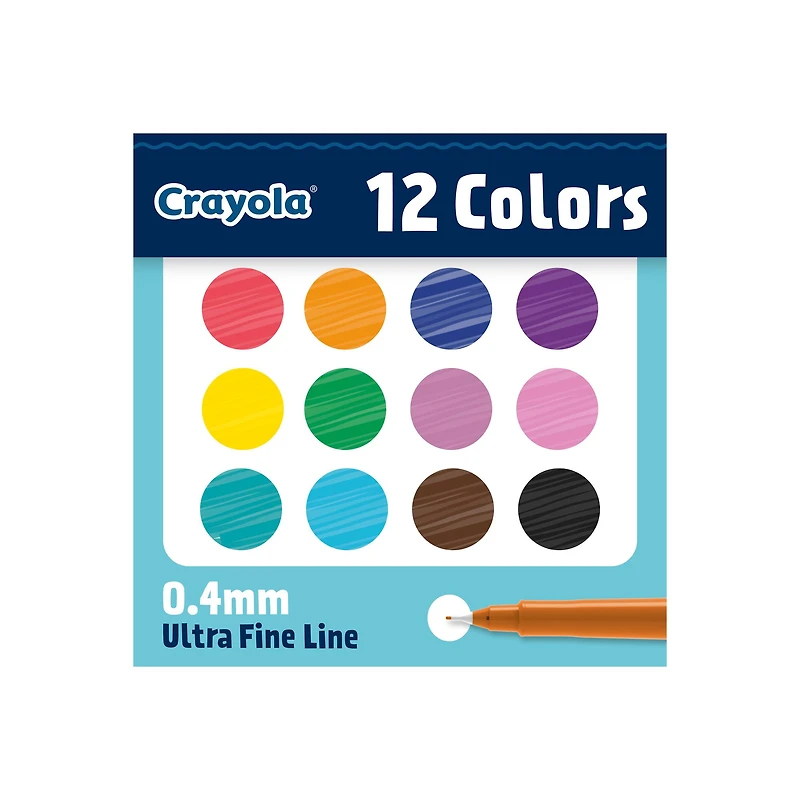 Crayola® Ultra Fine Point Doodle Markers, 12ct.