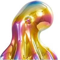 17" Rainbow Ceramic Octopus Sculpture