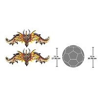 Design Toscano Kingsbridge Manor Dragon Pediments, 2ct.