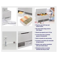 Badger Basket White Up & Down Toy & Storage Bench