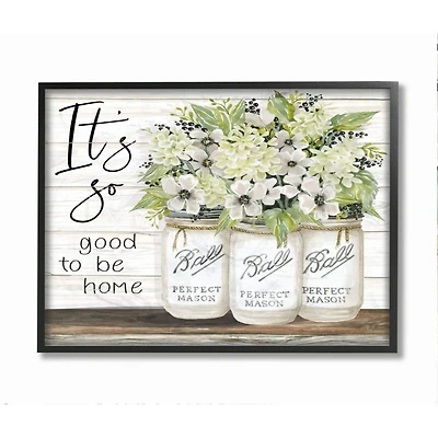 Stupell Industries It's So Good To Be Home Floral Wall Art in Frame