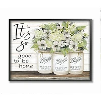 Stupell Industries It's So Good To Be Home Floral Wall Art in Frame