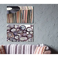 Stupell Industries Gray & Purple Abstract Geode Wall Art