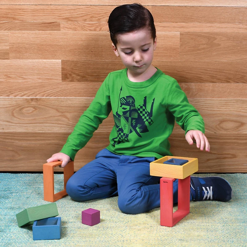 TickiT® Wooden Rainbow Architect Squares