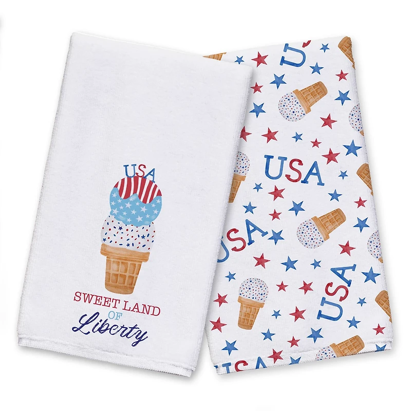 Sweet Land of Liberty Ice Cream Tea Towel Set