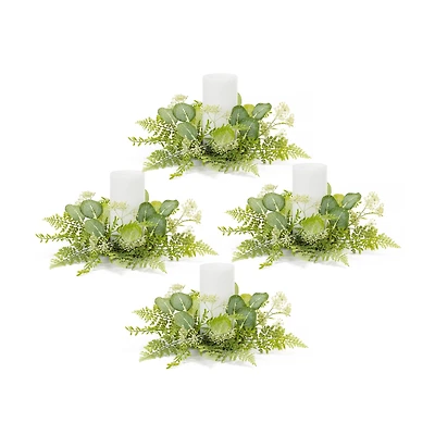 Foliage Candle Rings, 4ct.