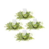 Foliage Candle Rings, 4ct.