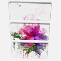 Designart - Purple Peony Sketch