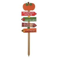 Glitzhome® 41.75" Fall Wooden Pumpkin Patch Yard Stake