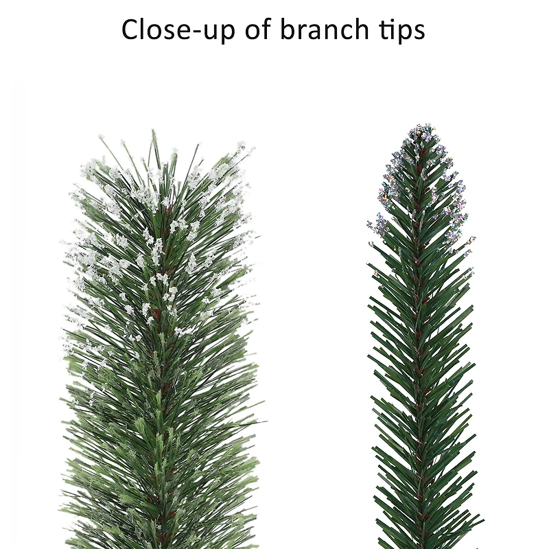 24" Pre-Lit Snowy Silverton Pine Wreath