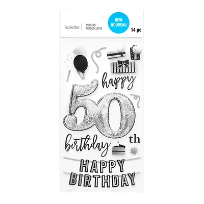 50th Birthday Dimensional Stickers by Recollections™