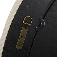 36" White Coastal Rope Wall Mirror