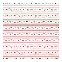 Multi Heart Stripes Pattern 10" x 10" Cotton Twill Napkin