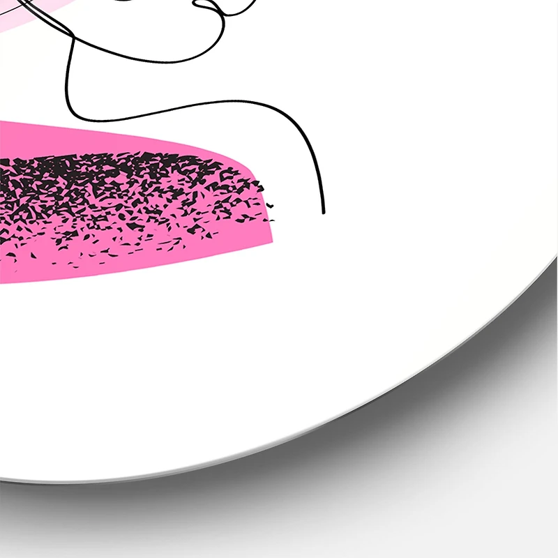 Designart - One Line Portrait of Afro American Women I