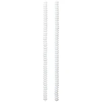 12 Pack: White Glass Rondelle Beads, 6mm by Bead Landing™