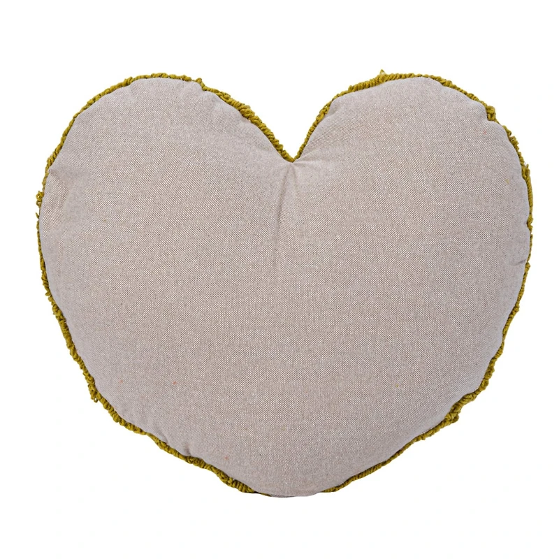 Hello Honey® Red, Yellow & Blue Cotton Tufted Heart Pillow Set