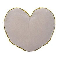 Hello Honey® Red, Yellow & Blue Cotton Tufted Heart Pillow Set