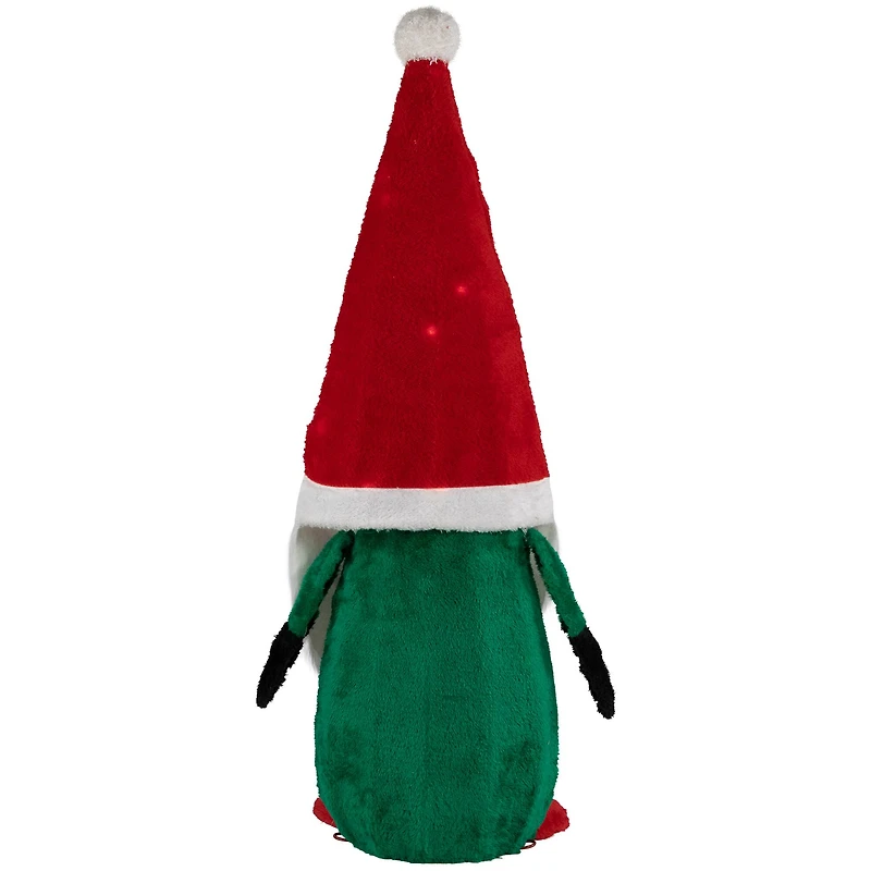 35" Lighted Red & Green Christmas Gnome Yard Decoration