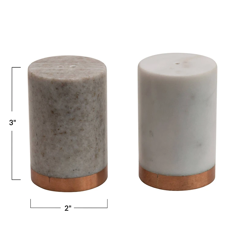 Hello Honey® 3'' Marble Salt and Pepper Shaker Set