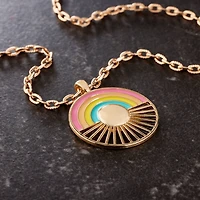 Rainbow Burst Circle Pendant by Bead Landing™