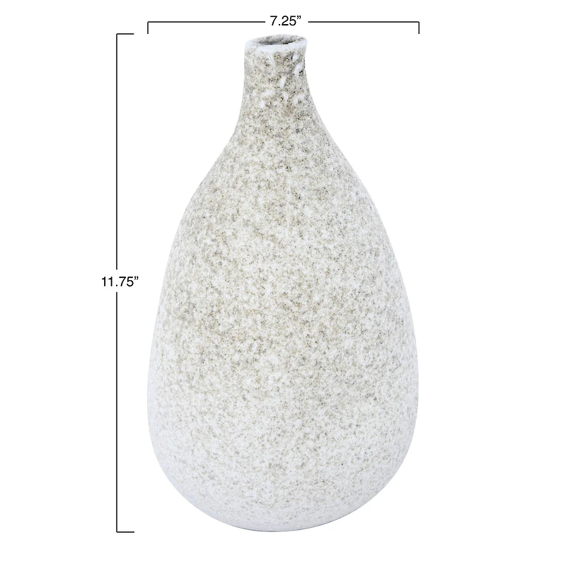 Hello Honey® 12" Medium Textured Terracotta Vase with Distressed Finish