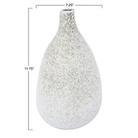 Hello Honey® 12" Medium Textured Terracotta Vase with Distressed Finish