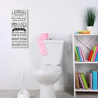 Stupell Industries Laundry Wisdom Sign Daily Life Cleaning Puns Canvas Wall Art