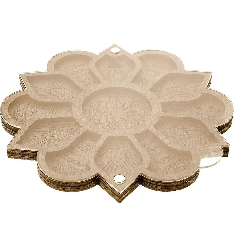 Wonderland Crafts 5.75" Mandala Bead Organizer with Transparent Cover