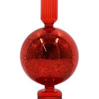 7" Red Cracked Glass Ball Taper Candle Holder by Ashland®