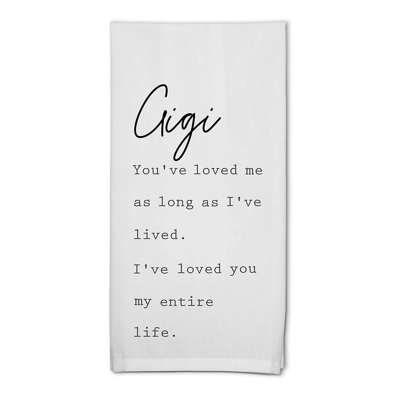 Gigi I've Loved You My Entire Life Cotton Twill Tea Towel Set