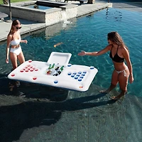 76.5" Floating Swimming Pool Pong Game with Built In Cooler