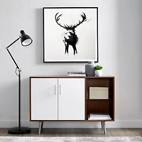 Walker Edison 44" Acorn & White Mid Century Modern Buffet