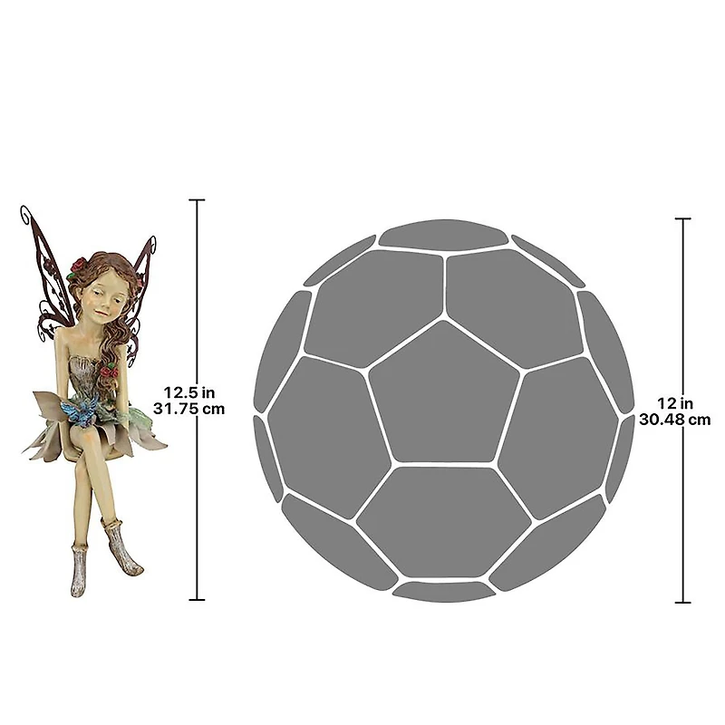 Design Toscano 12.5" Fannie the Fairy Sitting Statue